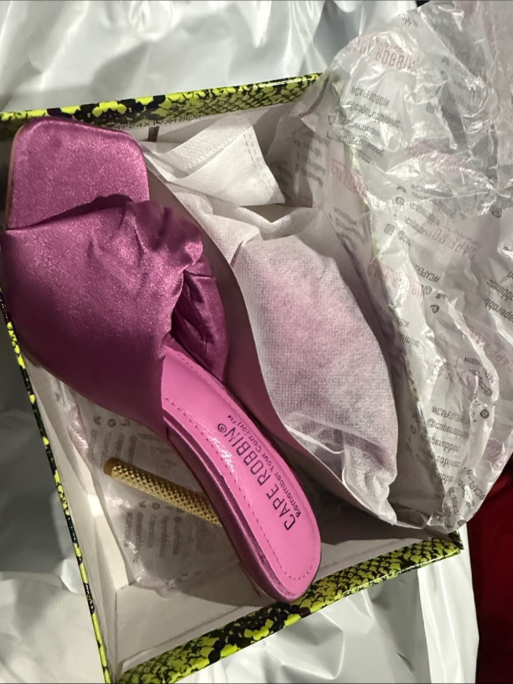 Cape Robbin Pink Satin Knotted Slide Mule